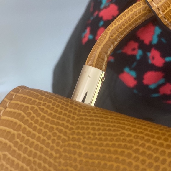 Y2K Topshop mini bag crossbody purse yellow brown gold hardware - Picture 9 of 16